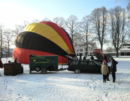 Voyage en ballon en hiver